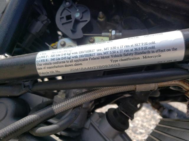2007 DUCATI MONSTER S2 ZDM1RAAN27B093603