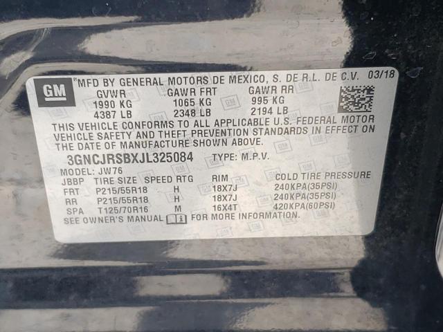 2018 CHEVROLET TRAX PREMI 3GNCJRSBXJL325084