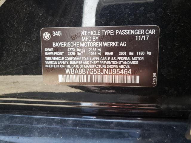 2018 BMW 340 XI WBA8B7G53JNU95464