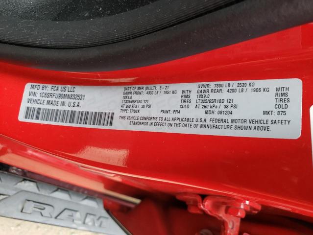 2021 RAM 1500 TRX 1C6SRFU90MN832531