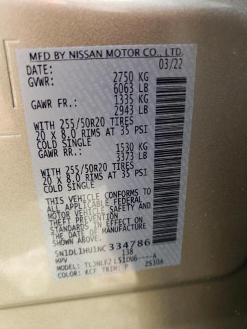 2022 INFINITI QX60 AUTOG 5N1DL1HU1NC334786