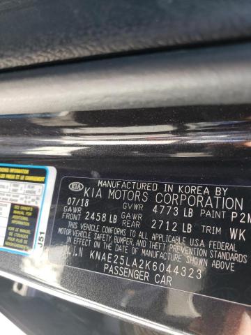 2019 KIA STINGER PR KNAE25LA2K6044323