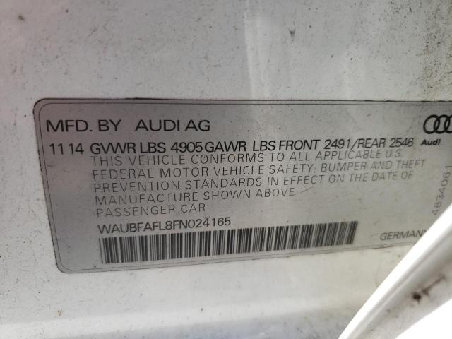 2015 AUDI UK WAUBFAFL8FN024165