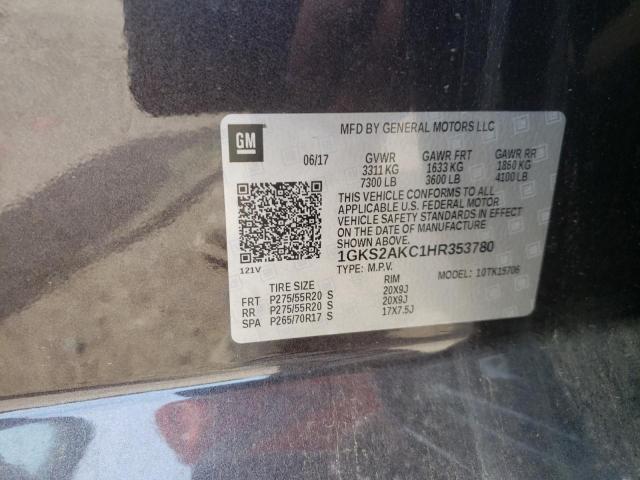 2017 GMC YUKON SLE 1GKS2AKC1HR353780