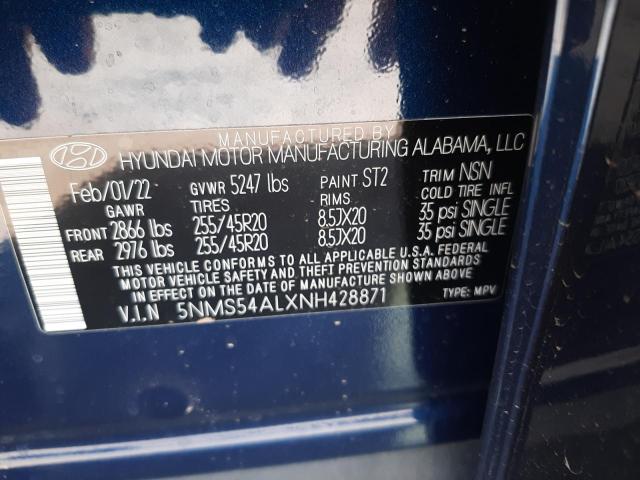 2022 HYUNDAI SANTA FE C 5NMS54ALXNH428871