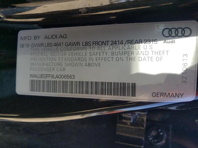 2020 AUDI A3 S-LINE WAUJEGFF9LA006563