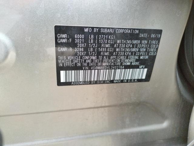 2020 SUBARU ASCENT PRE 4S4WMAED4L3402764