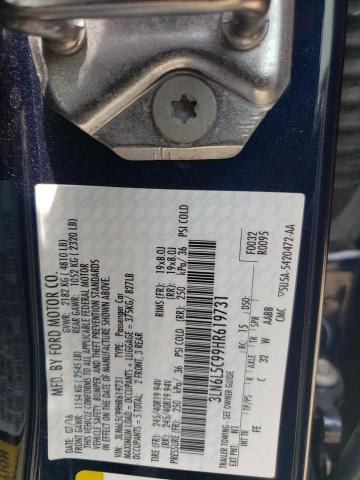 2017 LINCOLN MKZ SELECT 3LN6L5C99HR619731