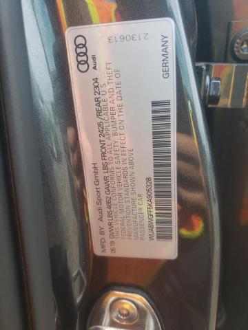 2019 AUDI RS3 WUABWGFF5KA905328