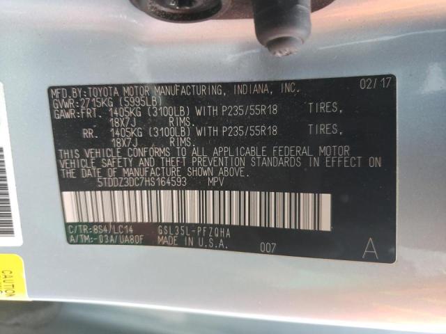 2017 TOYOTA SIENNA L F 5TDDZ3DC7HS164593