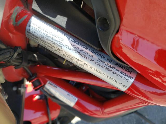 2012 DUCATI MONSTER 11 ZDM1RARR5CB054487