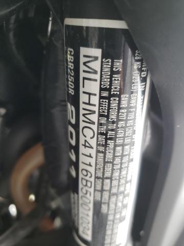 2011 HONDA CBR250 R MLHMC4116B5001034