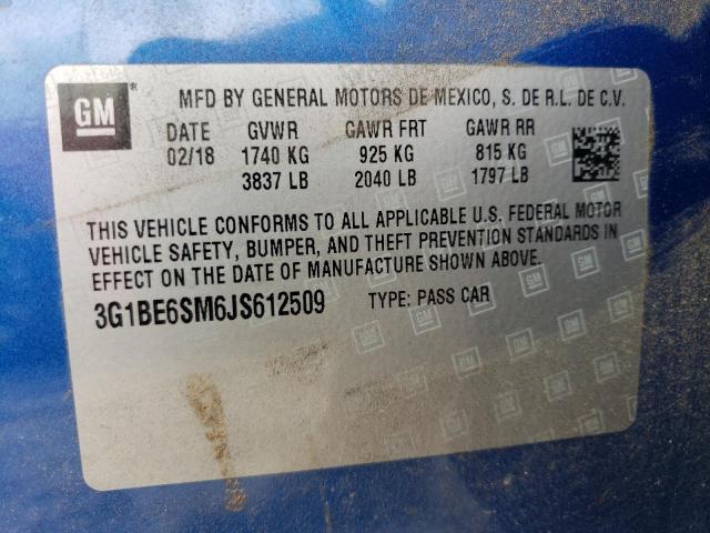 2018 CHEVROLET UK 3G1BE6SM6JS612509