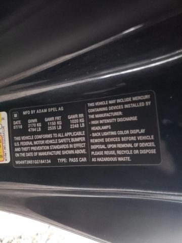 2016 BUICK CASCADA PR W04WT3N51GG164134