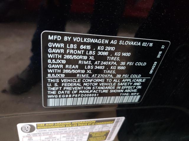 2015 VOLKSWAGEN TOUAREG HY WVGEG9BP5FD006051