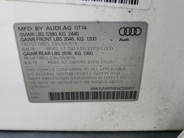 2015 AUDI SQ5 WA1LFAFPXFA028987