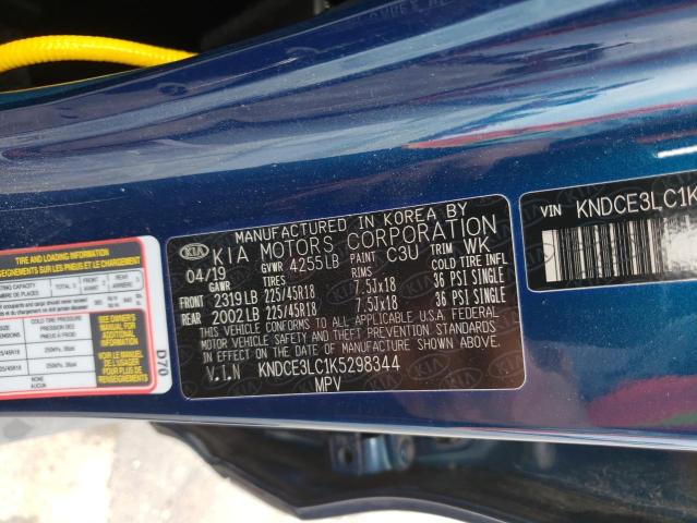 2019 KIA NIRO TOURI KNDCE3LC1K5298344