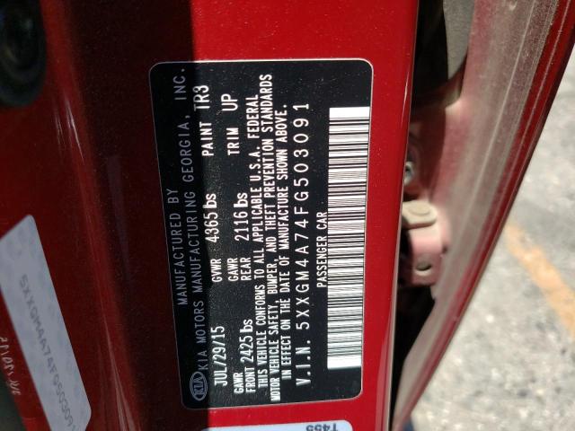 5XXGM4A74FG503091 KIA Optima Lx