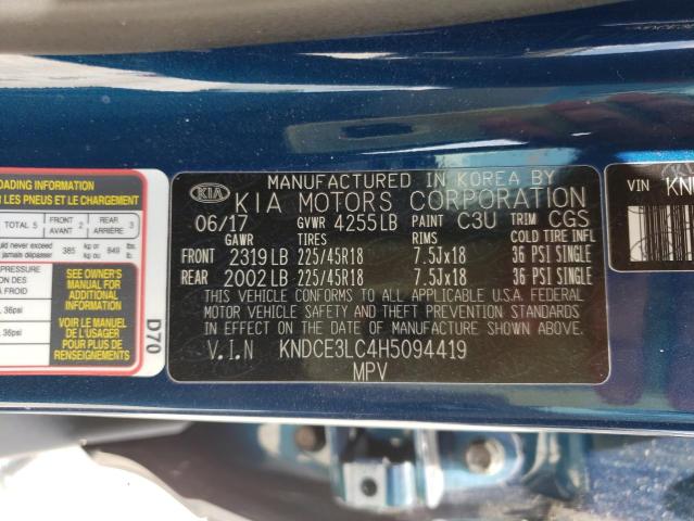 KNDCE3LC4H5094419 KIA Niro Ex Touring