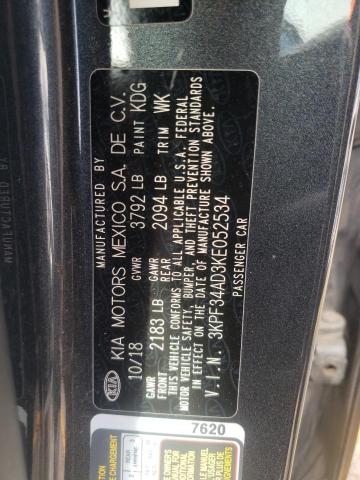 2019 KIA FORTE GT L - 3KPF34AD3KE052534