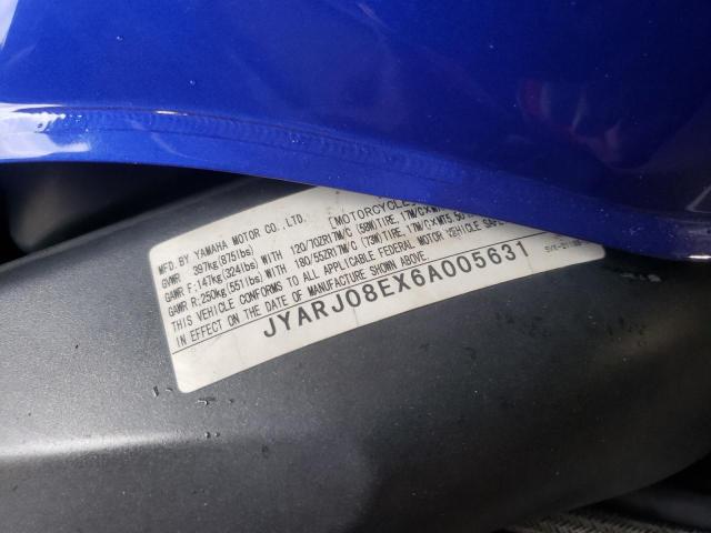 2006 YAMAHA FZ6 S JYARJ08EX6A005631