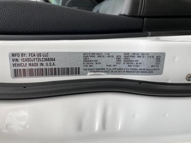 2020 DODGE DURANGO SS 1C4SDJFT2LC368364