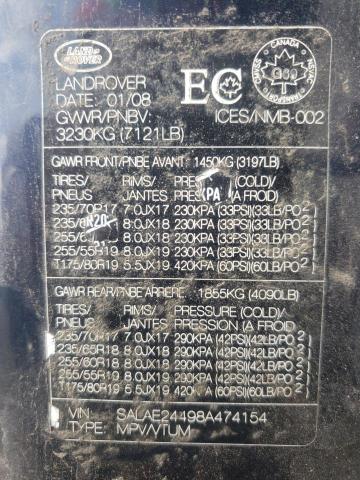 SALAE24498A474154 Land Rover LR3 SE