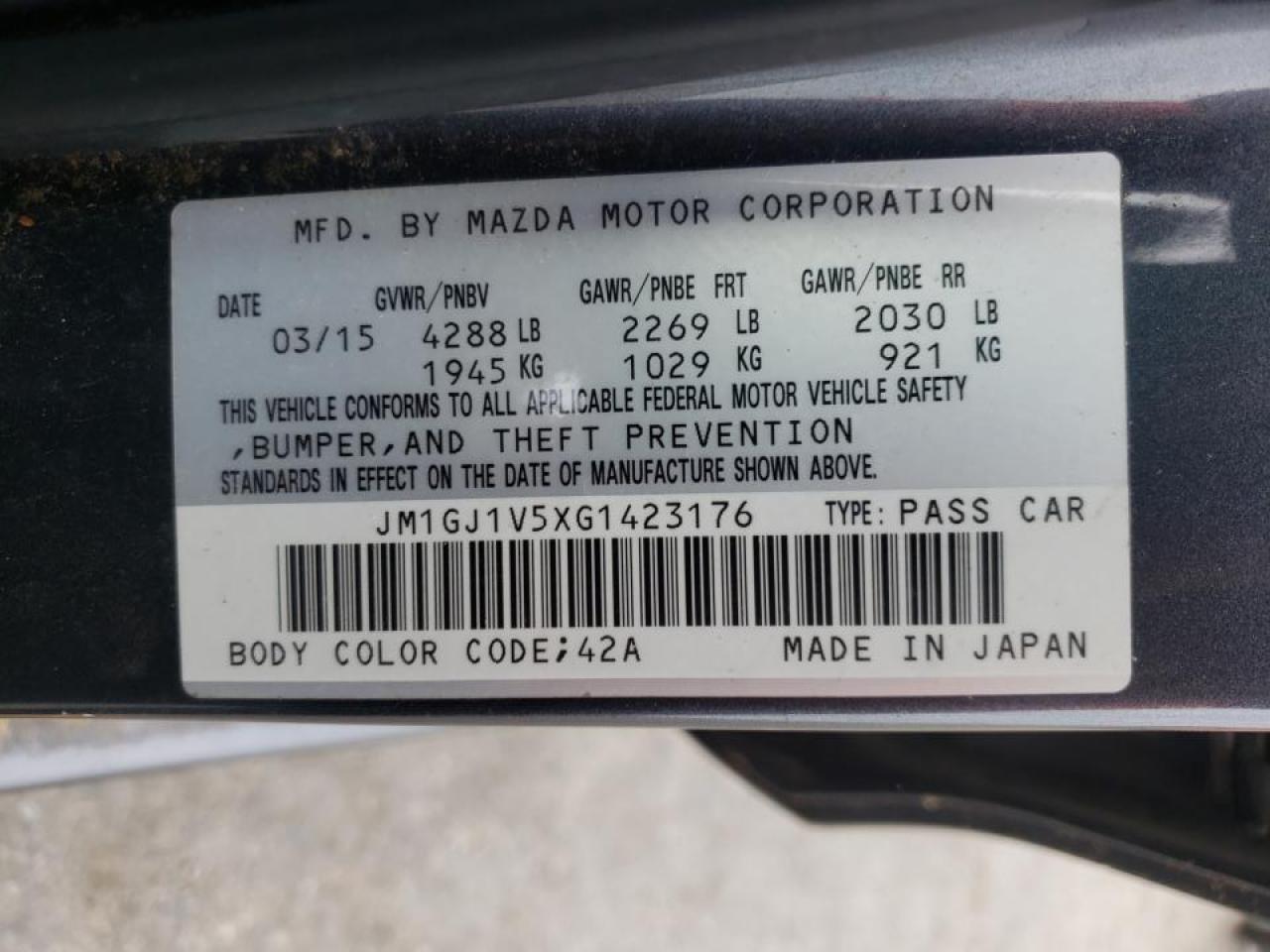 Mazda 6 touring 2016