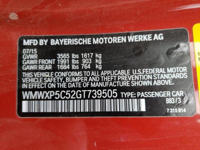WMWXP5C52GT739505 Mini Cooper