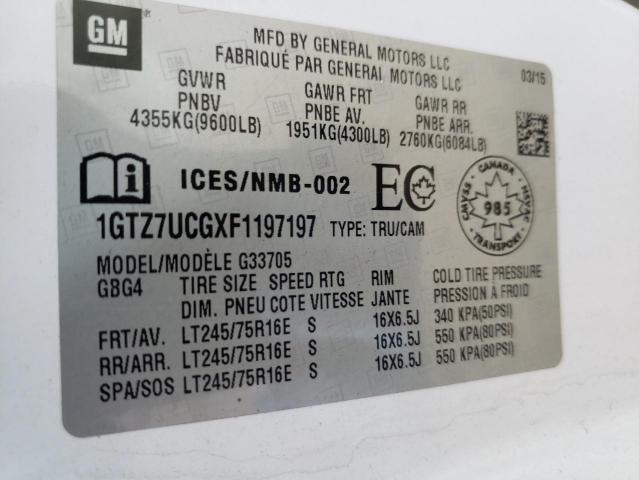2015 GMC SAVANA G35 1GTZ7UCGXF1197197