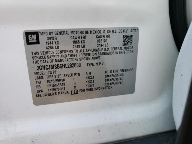 2017 CHEVROLET TRAX PREMI 3GNCJMSB6HL282800