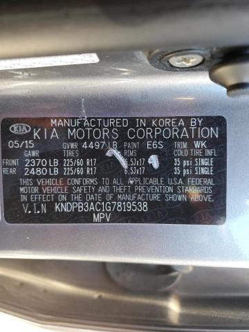 KNDPB3AC1G7819538 KIA Sportage Lx