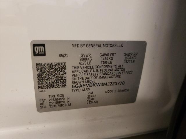 2021 BUICK ENCLAVE PR 5GAEVBKW3MJ223770
