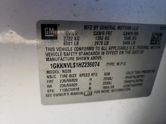 2017 GMC ACADIA ALL 1GKKNVLS1HZ236074