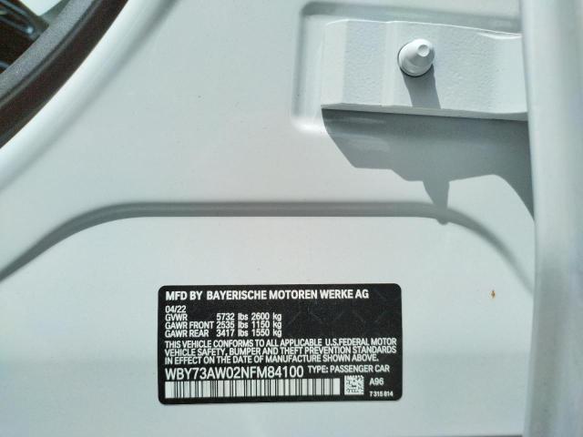 2022 BMW I4 EDRIVE4 WBY73AW02NFM84100