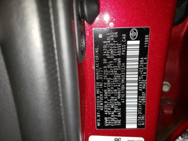 2021 TOYOTA CAMRYLE/XL 4T1C11BK1MU031234