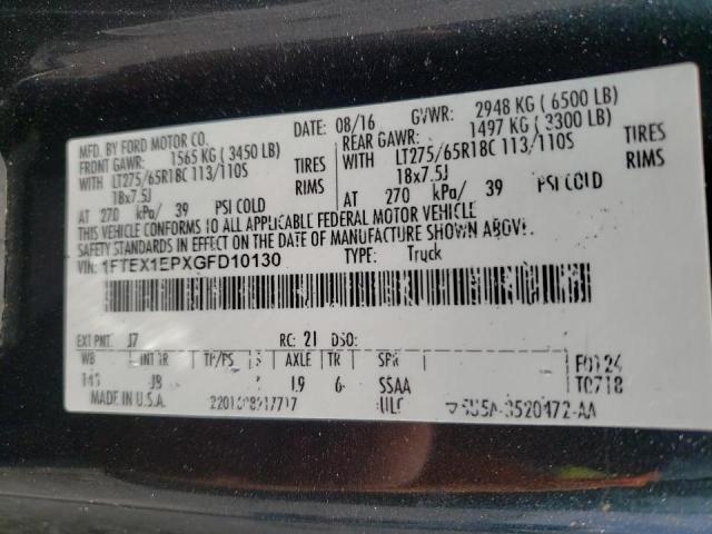 2016 FORD F150 SUPER 1FTEX1EPXGFD10130
