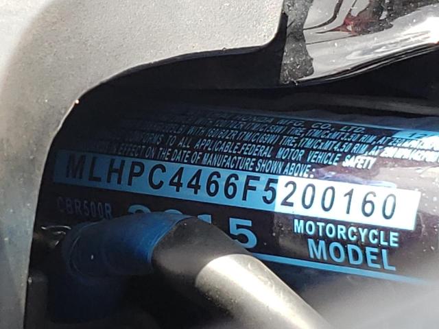 2015 HONDA CBR500 R MLHPC4466F5200160