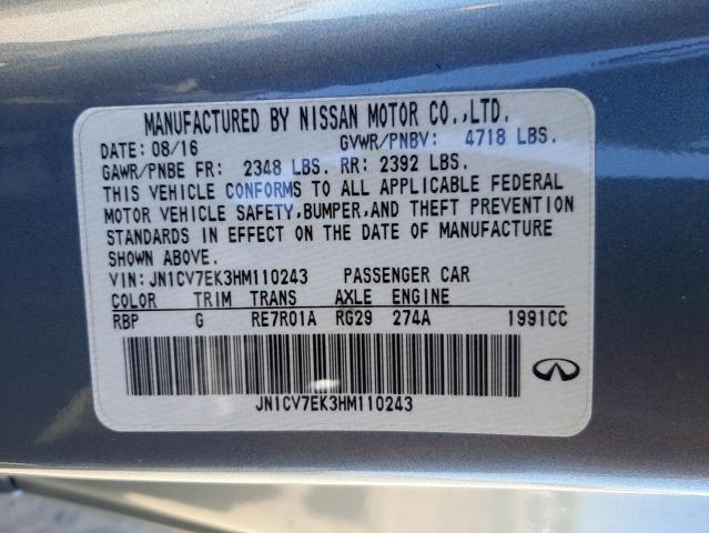 2017 INFINITI Q60 BASE JN1CV7EK3HM110243