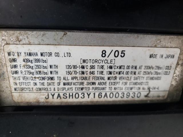2006 YAMAHA YP400 JYASH03Y16A003930