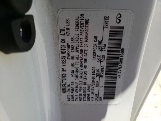 2017 INFINITI Q60 BASE JN1CV7EK0HM110409