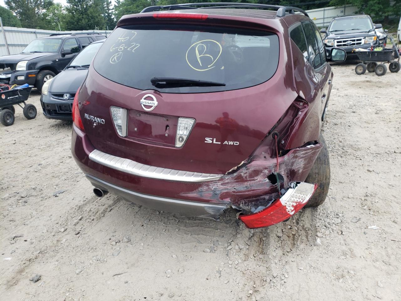2006 Nissan Murano Sl VIN: JN8AZ08W56W505609 Lot: 51189142