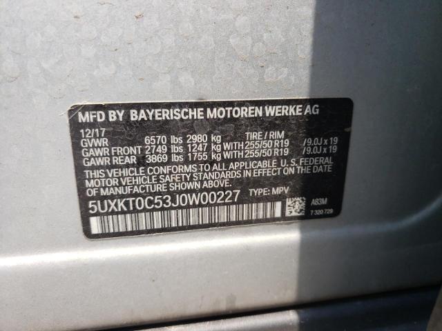 2018 BMW X5 XDR40E 5UXKT0C53J0W00227