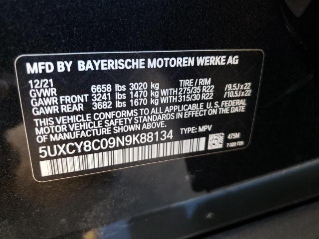 2022 BMW X6 M50I 5UXCY8C09N9K88134