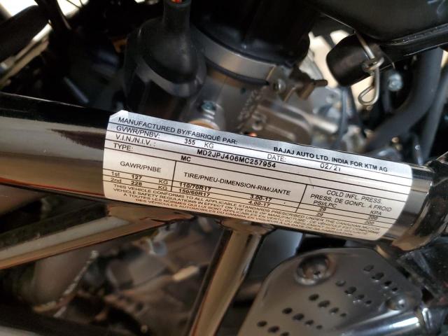 2021 KTM 390 DUKE MD2JPJ406MC257954