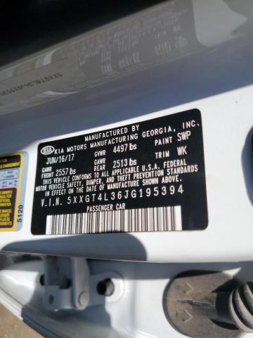 5XXGT4L36JG195394 KIA Optima Lx