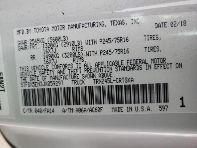 2018 TOYOTA 1900 DX 5TFSX5EN3JX059297