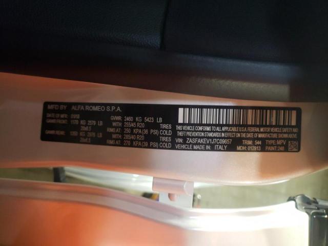 2018 ALFA ROMEO STELVIO QU ZASFAKEV1J7C09657
