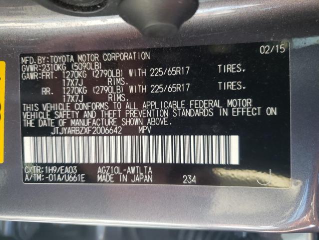 2015 LEXUS NX 200T JTJYARBZXF2006642