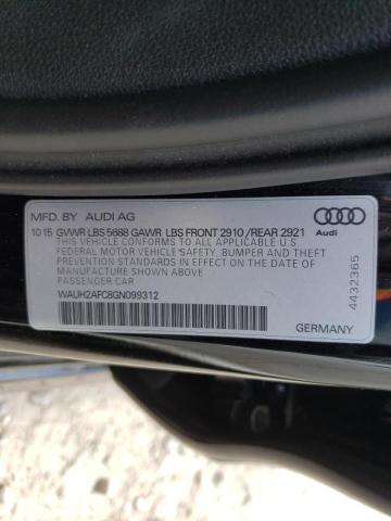 2016 AUDI S6 PRESTIG WAUH2AFC8GN099312